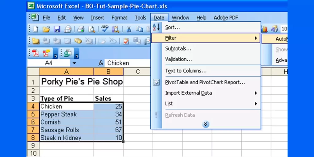 Todas as Versões do Excel - Excel 2003